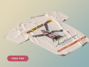 Download Free T-Shirt PSD Mockup | DesignerMill