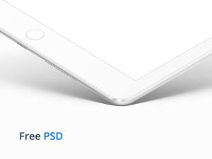iPad White PSD Mockup | DesignerMill