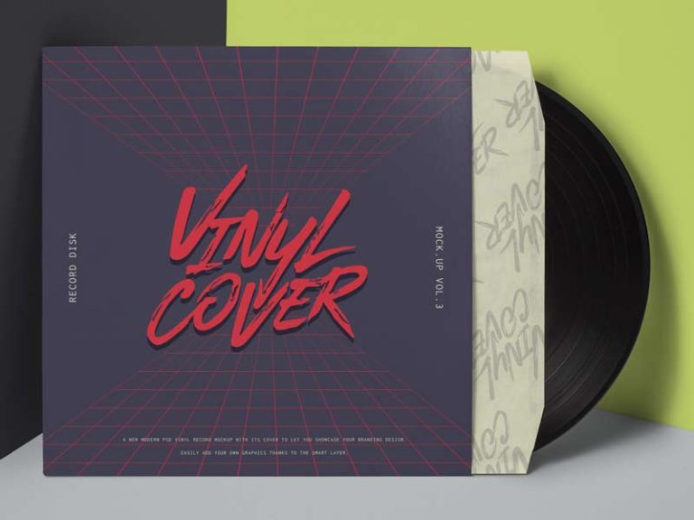 Download Vinyl Cover Record Mockup - Free PSD | DesignerMill